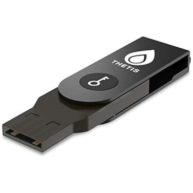 Thetis Security Key U2F and FIDO2 USB A Two Factor Authenticator with Bluetooth MultiLayered Authentication Protection HOTP U2F Compatible Windows MacOS Gmail Linux Black
