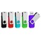 Aiibe 5 Pack 32GB Flash Drive USB Flash Drive USB 20 Thumb Drive Swivel U Disk Memory Stick 32 GB Multi Pack USB Drives with Led Light 32G 5 Colors Black Red Cyan Green Purple