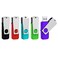Aiibe 5 Pack 32GB Flash Drive USB Flash Drive USB 20 Thumb Drive Swivel U Disk Memory Stick 32 GB Multi Pack USB Drives with Led Light 32G 5 Colors Black Red Cyan Green Purple