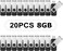 TOPESEL 20PCS 8GB Bulk USB 20 Flash Drive Swivel Memory Stick Thumb Drives Pen Drive 8G 20 Pack Black