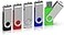 TOPESEL 5 Pack 16GB USB 30 Flash Drive Memory Stick Thumb Drives USB Drives with Led Light 5 Mixed Colors Black Blue Green Red Silver