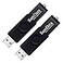 SamData 16GB USB Flash Drives 2 Pack 16GB Thumb Drives Memory Stick Jump Drive with LED Light for Storage and Backup 2 Pack Black