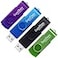 SamData 8GB USB Flash Drives 4 Pack 8GB Thumb Drives Memory Stick Jump Drive with LED Light for Storage and Backup 4 Colors Black Blue Green Purple