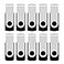 Aiibe 4GB Flash Drive Bulk 4GB USB Flash Drive Thumb Drives 10 Pack USB 20 Memory Stick Jump Drive Zip Drives Swivel Keychain Design Black