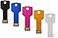 KZZ USB Flash Drives 5 Pack 64GB USB 20 Metal Thumb Drives KZZ Jump Drive Memory Stick Key Shape for StudentsOfficeCompany Multicolor