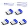 KZZ KZZ 64GB 5 Pack USB Flash Drives with Lanyard 64G Small USB Drive Ultra Fit Flash Drives Mini Thumb Drive 64 GB Micro USB 20 Pen Drive Blue
