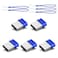KZZ KZZ 64GB 5 Pack USB Flash Drives with Lanyard 64G Small USB Drive Ultra Fit Flash Drives Mini Thumb Drive 64 GB Micro USB 20 Pen Drive Blue