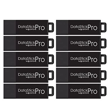 Centon Electronics MP Valuepack USB 32 Gen1 DataStick Pro Flash Drive 128 GB 10 USB Flash Drives 10 Pack Black