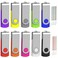 Wooolken 64GB Flash Drive 10 Pack USB 20 Thumb Drive Bulk Pen Drive Metal Swivel Memory Stick 64GB 10 Colors Multipack Value Zip USB Drives with Lanyard