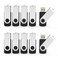 Aiibe 2GB Flash Drives 20 Pack 2GB USB Flash Drive Bulk USB 20 Thumb Drives Swivel Zip Drive 2 GB Black