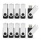 Aiibe 2GB Flash Drives 20 Pack 2GB USB Flash Drive Bulk USB 20 Thumb Drives Swivel Zip Drive 2 GB Black