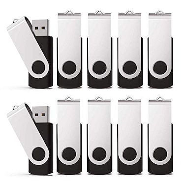 KEXIN USB 30 Flash Drive 16 GB Flash Drive 30 16GB Thumb Drive Bulk Jump Drive Memory Stick Zip Drive Black 10 Pack