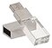HOPAS New Crystal Transparent Rectangle Genuine USB Flash Drive Wedding Gift Pen DriveSilver