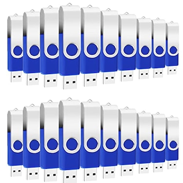 EASTBULL 128MB Bulk Flash Drives 100 Pack USB 20 Flash Drives Pack Thumb Drives Bulk USB Drive Bulk for Storage Blue 100Units