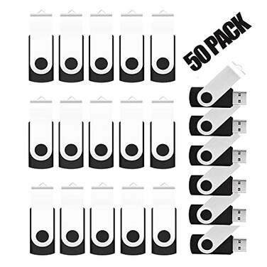 EASTBULL 50Pack Bulk Flash Drives 8GB USB 20 Flash Drive Pack ThumbDrive Bulk USB Drives Black 50PCS