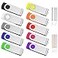 ABLAZE 128MB Flash Drive 10 Pack USB 20 Memory Stick with Lanyards Swivel Thumb Drives Bulk Pendrive U Disk for Data Storage Mixcolors