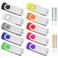 ABLAZE 128MB Flash Drive 10 Pack USB 20 Memory Stick with Lanyards Swivel Thumb Drives Bulk Pendrive U Disk for Data Storage Mixcolors