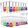 ABLAZE 128MB Flash Drive 20 Pack USB 20 Memory Stick with Lanyards Swivel Thumb Drives Bulk Pendrive U Disk for Data Storage Mixcolors