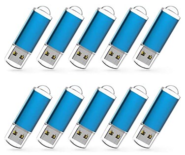 RAOYI 20 Pack 1GB USB Flash Drive USB 20 Memory Stick Bulk Thumb Drive Pen Drive Jump DriveBlue
