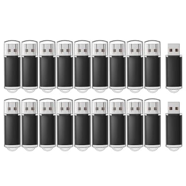 RAOYI 20 Pack 8GB USB Flash Drive Bulk USB 20 Memory Stick Thumb Drive Pen Drive BundleBlack