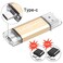 leizhan 64GB USB Flash Drive Thumb Drives Jump Drive Storage Memory Stick TypeCUSB 2 in 1 with 2 Pcs adapters USB to MicroTypeC fit Most Devices Gold