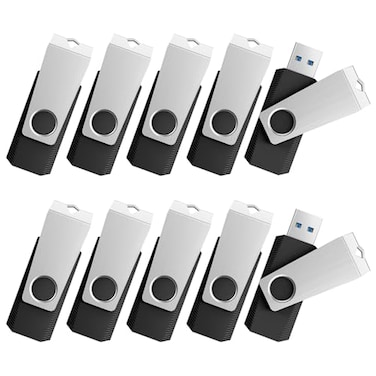 TOPESEL 32GB USB 30 Flash Drive 10 Pack Bulk Thumb Drive USB Stick for Data Storage Backup Jump Drive Pen Drive Zip Drive Memory Stick with Indicator USB Storage Flash Drive Swivel Design