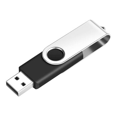 EASTBULL 32GB USB Flash Drive 1PCS USB 20 Thumb Drive Swivel USB Stick Memory Stick Metal Pen Drive Black