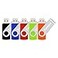 Exmapor USB Flash Drive 30 Thumb Drives 32GB 5 Pack MultiColor Swivel Memory Stick with Led