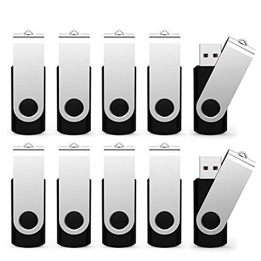 Maspen 10 Pack 2GB Bulk USB 20 Flash Drives Memory Stick Thumb Drives Pen Drive Zip Drive Black2 GB