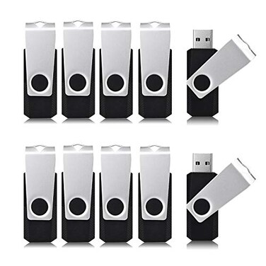 Aiibe 16 GB Flash Drive 10 Pack Bulk 16GB USB Flash Drives 20 USB Stick Thumb Drive USB Drive Pack Black