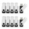 Aiibe 4GB Flash Drive 20 Pack USB Flash Drives Bulk USB 20 Thumb Drives Zip Drive Fold Stoage Memory Stick Jump Drives 4GB with LED Status Light 4G 20 Pack Black