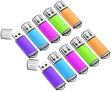 KZZ KZZ 32GB Flash Drive 10 Pack 32GB USB Drive Thumb Drive 32G 32 GB USB 30 Flash Drive USB Stick Zip Drives Multicolored