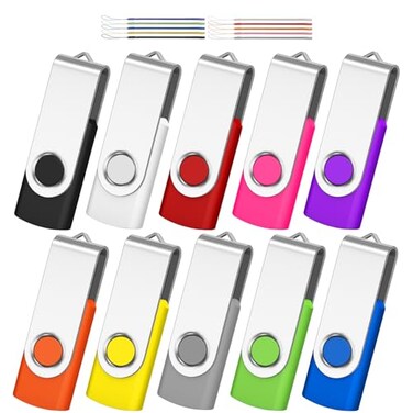 AreTop USB Flash Drive 8GB 10 Pack USB20 Memory Stick Thumb USB Drives Drives Pack Gig Stick Pendrive USB Storage 10PCS 8GB Mix Colors