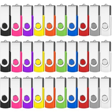 Aretop 1GB Bulk Flash Drives 100 Pack Premium USB 20 Flash Drive Bulk Thumb Drives 1GB 100 Pack Mix Color