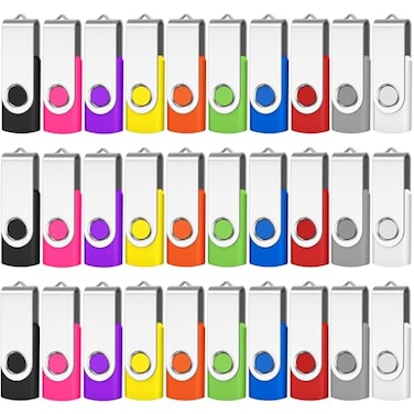 AreTop 16GB Flash Drive 50 Pack USB 20 Swivel Thumb Drives Bulk Pendrive Memory Stick Jump Drive USB Drive Flash Drives Bulk 50 Pack 16GBMix Color