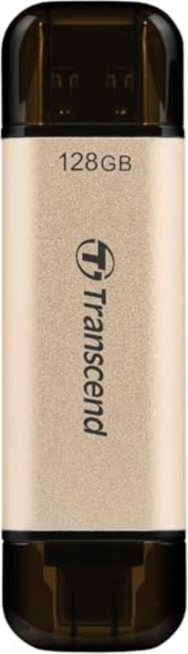 Transcend JF930 128GB Dual USB C Flash Drive for iPhoneiPadMacWindows AndroidTabletPCGaming Console Photo Stick Up to 420MBs USB 32 Thumb Drive Memory Stick with 2in1 Type C Type A