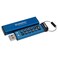 Kingston Ironkey Keypad 200 32GB Encrypted USB Alphanumeric Keypad MultiPin Access XTSAES 256bit FIPS 1403 Level 3 Brute Force BadUSB Protection IKKP20032GBBlue