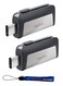 Everything But Stromboli SanDisk 128GB 2 Pack Ultra Dual Drive USB TypeC SDDDC2128GG46 Bundle with 1 Lanyard