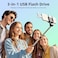 Techkey MFi USB 30 Flash Drive 256GB for iPhone 3in1 External Memory Photo Keeper Storage Stick for PictureVideoData SaverBackup High Speed ThumbJumpHard Drives for iPhoneiPadAndroidPC
