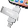 Nzeplou 128GB Flash Drive for iPhone iPad USB30 HighSpeed Memory Stick No App Needed Lightening USBC External Memory Storage for Photos Videos Picture Backup Thumb Drive Plug PlaySilver