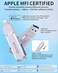 Qemoa MFi 512GB Flash Drive Photo Stick for iPhone External Memory Photo Keeper Storage for Data SaverBackupTransfer FilesPictureVideoiPhoneiPadiOSAndroidPC GrayAvailable Space 484GB