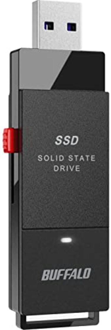 BUFFALO External SSD 500GB Up to 600MBs USBC USBA USB 32 Gen 2 Compatible with PS4 PS5 WindowsMac External Solid State Drive Stick SSDPUT500U3B