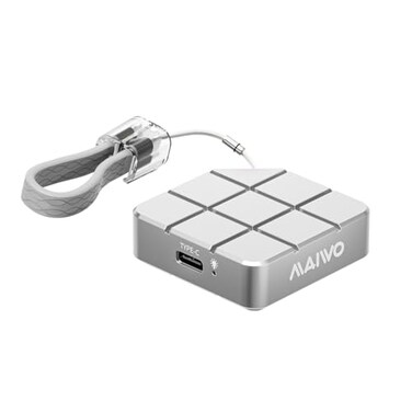 MAIWO 512GB Portable External Solid State Drive Buildin M2 2230 PCIe NVMe SSD USB C 32 Up to 1050MBs Mini Cute PSSD for iPhone 15 16 17 Pro Max MacBook Pro Air Aluminum Silver