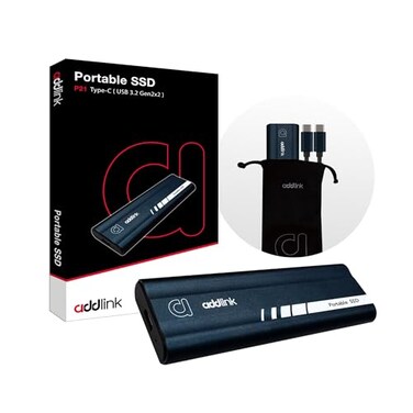Addlink P21 1TB Portable External SSD Up to 2000MBs Read USB 32 Gen 2x2 Lightweight Storage for Photography Video Gaming and Fast backups for PC Laptop Mac Windows Linux Android PS4 PS5