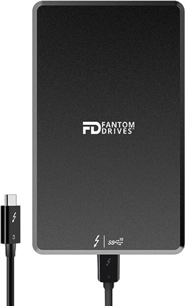 Fantom Drives Extreme 2TB External SSD 2800MBs Thunderbolt 3 and 4 USB TypeC Aluminum 3D NAND TLC TB3X2300N2TB