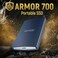 Lexar 2TB Armor 700 Portable SSD Up to 2000MBs USB 32 Gen 2x2 Rugged IP66 Water Dust Resistance Compatible wiPhone 1516 Cameras Gaming External SSD Dark Blue LAR700X002TRNLNU