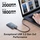 Lexar 1TB SL500 Portable SSD Up to 2000MBs Compatible wTypeC Laptops iPhone 1516 Smartphones Tablets PS5 Xbox USB 32 Gen 2x2 Slim Lightweight External SSD Black LSL500X001TRNBNU