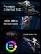MOVE SPEED Magnetic 2TB Portable External SSD 2000MBs USBC 32x2 PS5PCSmartphone Compatible Portable Drive Compact Durable Storage for Gamers Creators