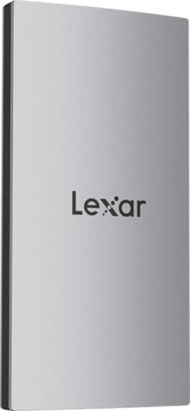 Lexar 2TB ES3 External SSD Up to 1050MBs Read Storage Expansion Compatible wUSBC Smartphones iPhone 1516 PC Mac Tablets Sleek Sturdy Design Silver LES3XXX002TRNSAU