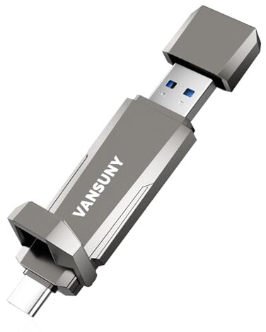 Vansuny 1TB USB Solid State Drive Up to 1000MBs 32 Gen 2 Dual SSD USB A Type C Portable External SSD for Android Phone Tablet Laptop MacBook PC